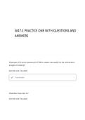 W47&period;1 PRACTICE ONE WITH QUESTIONS AND ANSWERS WITH 100&percnt; VERIFIED SOLUTION GRADE A&plus; CORRECT ANSWERS