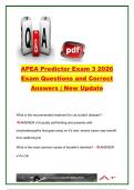 APEA PREDICTOR EXAM COMPLETE PACKAGE DEAL