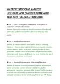 VA DPOR TATTOOING AND PCT&NewLine;LICENSURE AND PRACTICE STANDARDS&NewLine;TEST 2026 FULL SOLUTION GUIDE&NewLine;