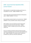 NATE - Gas & Heat Exam Questions With Correct Answers