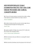 N212 PATHOPHYSIOLOGY EXAM 1&NewLine;EXAMINATION PRACTICE TEST 2026 CORE&NewLine;DISEASE PROCESSES AND CLINICAL&NewLine;CONCEPTS REVIEW