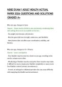 N582 EXAM 1 ADULT HEALTH ACTUAL&NewLine;PAPER 2026 QUESTIONS AND SOLUTIONS&NewLine;GRADED A&plus;