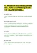 VA DPOR TATTOOING PCT REGULATIONS&NewLine;FINAL PAPER 2026 VERIFIED QUESTIONS&NewLine;WITH SOLUTIONS GRADED A&plus;