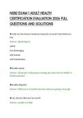 N582 EXAM 1 ADULT HEALTH&NewLine;CERTIFICATION EVALUATION 2026 FULL&NewLine;QUESTIONS AND SOLUTIONS&NewLine;