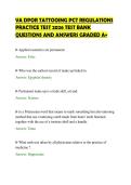 VA DPOR TATTOOING PCT REGULATIONS&NewLine;PRACTICE TEST 2026 TEST BANK&NewLine;QUESTIONS AND ANSWERS GRADED A&plus;
