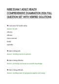 N582 EXAM 1 ADULT HEALTH&NewLine;COMPREHENSIVE EXAMINATION 2026 FULL&NewLine;QUESTION SET WITH VERIFIED SOLUTIONS&NewLine;