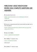 N582 EXAM 1 ADULT HEALTH EXAM&NewLine;REVIEW 2026 COMPLETE QUESTIONS AND&NewLine;ANSWERS&NewLine;
