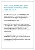 APPIAN Analyst Certification Prep - Solution Assessment and Validation Exam Questions With Correct Answers &NewLine;