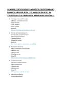 GENERAL PSYCHOLOGY EXAMINATION QUESTIONS AND &NewLine;CORRECT ANSWER WITH EXPLANATION GRADED A&plus; &NewLine;STUDY GUIDE 
