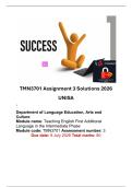 TMN3701 Assignment 3 solutions 2026