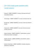 CFH CVICU study guide questions with correct answers