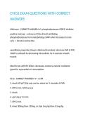 CVICU EXAM QUESTIONS WITH CORRECT ANSWERS 