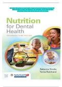 TEST BANK FOR Nutrition for Dental Health&colon; A Guide for the Dental Professional&comma; Enhanced 3rd Edition by Rebecca Sroda & Tonia Reinhard &vert; All 1-18 Chapters Covered With Questions And Verified Solutions With Detailed Rationales And Case Studies&period;