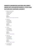 GEOMETRY EXAMINATION QUESTIONS AND CORRECT &NewLine;ANSWER WITH EXPLANATION GRADED A&plus; STUDY GUIDE 