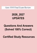 AERO 1010 Final Exam Review PDF &vert; Comprehensive Introduction to Aerospace Studies Guide & Practice Questions &lpar;2025&ndash;2026&rpar;