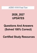 AERO 1010 Final Test PDF &vert; Comprehensive Introduction to Aerospace Final Exam Study Guide & Practice Questions &lpar;2025&ndash;2026&rpar;