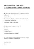 NAB 2026 ACTUAL EXAM PAPER&NewLine;QUESTIONS WITH SOLUTIONS GRADED A&plus;