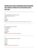 GEORGIA REAL ESTATE SALESPERSON EXAM QUESTIONS &NewLine;AND CORRECT ANSWER WITH EXPLANATION LATEST &NewLine;2025-2026