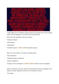 WGU D075 OA FINAL NEWEST&NewLine;2026&sol;2027 ACTUAL EXAM&vert; D075&NewLine;INFORMATION TECHNOLOGY&NewLine;MANAGEMENT ESSENTIALS OA&NewLine;FINAL EXAM REVIEW WITH 100 REAL&NewLine;EXAM QUESTIONS AND CORRECT&NewLine;VERIFIED ANSWERS&sol; ALREADY&NewLine;GRADED A&plus; &lpar;BRAND NEW&excl;&excl;&rpar;
