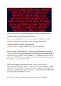 D075 TEST ANSWERS FINAL NEWEST&NewLine;2026&sol;2027 ACTUAL EXAM&vert; D075&NewLine;INFORMATION TECHNOLOGY&NewLine;MANAGEMENT ESSENTIALS OA&NewLine;FINAL EXAM REVIEW WITH 100 REAL&NewLine;EXAM QUESTIONS AND CORRECT&NewLine;VERIFIED ANSWERS&sol; ALREADY&NewLine;GRADED A&plus; &lpar;BRAND NEW&excl;&excl;&rpar;