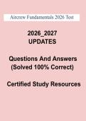 Aircrew Fundamentals Test Study Guide PDF &vert; Aviation Crew Knowledge&comma; CRM & Training Review &lpar;2026&ndash;2027&rpar;
