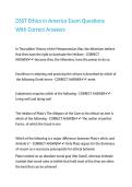 DSST Ethics in America Exam Questions With Correct Answers&period;