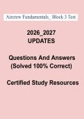 Aircrew Fundamentals Block 3 Test Study Guide PDF &vert; Aviation Crew Training Review & Practice Questions &lpar;2026&ndash;2027&rpar;