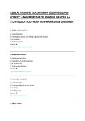 GLOBAL MARKETS EXAMINATION QUESTIONS AND &NewLine;CORRECT ANSWER WITH EXPLANATION GRADED A&plus; &NewLine;STUDY GUIDE S