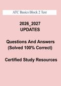 ATC Basics Block 2 Test Study Guide PDF &vert; Air Traffic Control Fundamentals Review & Practice Questions &lpar;2026&ndash;2027&rpar;