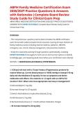 ABFM Family Medicine Certification Exam 2026&sol;2027 Practice Questions & Answers with Rationales &vert; Complete Board Review Study Guide for Clinical Exam Prep