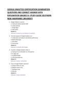 GOOGLE ANALYTICS CERTIFICATION EXAMINATION &NewLine;QUESTIONS AND CORRECT ANSWER WITH &NewLine;EXPLANATION GRADED A&plus; STUDY GUIDE