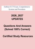 Embraer E175 Systems & Procedures Study Guide PDF &vert; Comprehensive Aircraft Systems Exam Review &lpar;2026&ndash;2027&rpar;