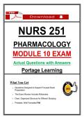 NURS 251 Module 1 &ndash; 10 & Final Exam &ndash; Portage Complete Package Bundle