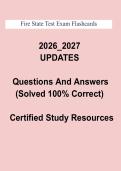 Fire State Test Exam Flashcards PDF &vert; Firefighter Certification Study Guide & Emergency Response Review &lpar;2026&ndash;2027&rpar;