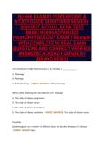 NU-606 EXAM &num;1 POWERPOINT &&NewLine;STUDY GUIDE QUESTIONS NEWEST&NewLine;2026&sol;2027 ACTUAL EXAM TEST&NewLine;BANK&vert; NU606 ADVANCED&NewLine;PATHOPHYSIOLOGY EXAM 2 REVIEW&NewLine;WITH COMPLETE 50 REAL EXAM&NewLine;QUESTIONS AND CORRECT VERIFIED&NewLine;ANSWERS&sol; ALREADY GRADE A&plus;&NewLine;&lpar;BRAND NEW&excl;&excl;&rpar;