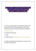 MDC IV Exam 1 Latest 2026&sol;2027 Questions and Answers &vert; NUR 2755 Multidimensional Care IV Study Guide