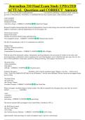 Journalism 310 Final Exam Study UPDATED &NewLine;ACTUAL  Questions and CORRECT  Answers 