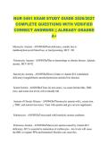 NUR 5461 EXAM STUDY GUIDE 2026&sol;2027 &NewLine;COMPLETE QUESTIONS WITH VERIFIED &NewLine;CORRECT ANSWERS &vert;&vert; ALREADY GRADED &NewLine;A&plus; 