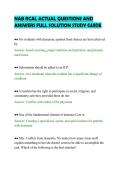 NAB RCAL ACTUAL QUESTIONS AND&NewLine;ANSWERS FULL SOLUTION STUDY GUIDE