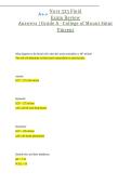 NURS 323 Final Exam Review Verified Questions and Answers College of Mount Saint Vincent GRADED A&plus;&NewLine;