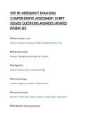 VATI RN GREENLIGHT EXAM 2026&NewLine;COMPREHENSIVE ASSESSMENT SCRIPT&NewLine;SOLVED QUESTIONS ANSWERS UPDATED&NewLine;REVIEW SET