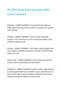 PN 2005 Drugs Exam Questions With Correct Answers