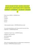 PFCCS EXAM STUDY GUIDE 2026&sol;2027 &NewLine;COMPLETE QUESTIONS WITH VERIFIED &NewLine;CORRECT ANSWERS &vert;&vert; ALREADY GRADED &NewLine;A&plus; 