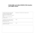 ISO&sol;IEC 27001 Lead Auditor UPDATED ACTUAL Questions &NewLine;and CORRECT Answers
