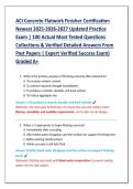 ACI Concrete Flatwork Finisher Certification &NewLine;Newest 2025-2026-2027 Updated Practice &NewLine;Exam &vert; 100 Actual Most Tested Questions &NewLine;Collections & Verified Detailed Answers From &NewLine;Past Papers &vert; Expert Verified Success Exam&rpar; &NewLine;Graded A&plus;  