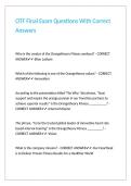 OTF Final Exam Questions With Correct Answers