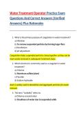 Water Treatment Operator Certification Exam &ndash; Practice Questions with Answers and Rationales