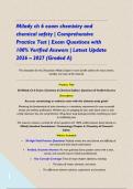 Milady ch 6 exam chemistry and chemical safety &vert; Comprehensive Practice Test &vert; Exam Questions with 100&percnt; Verified Answers &vert; Latest Update 2026 &ndash; 2027 &lpar;Graded A&rpar;&NewLine;