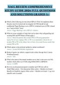 NACC REVIEW COMPREHENSIVE&NewLine;STUDY GUIDE 2026 FULL QUESTIONS&NewLine;AND SOLUTIONS GRADED A&plus;
