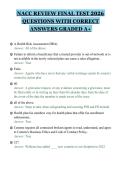 NACC REVIEW FINAL TEST 2026&NewLine;QUESTIONS WITH CORRECT&NewLine;ANSWERS GRADED A&plus;&NewLine;
